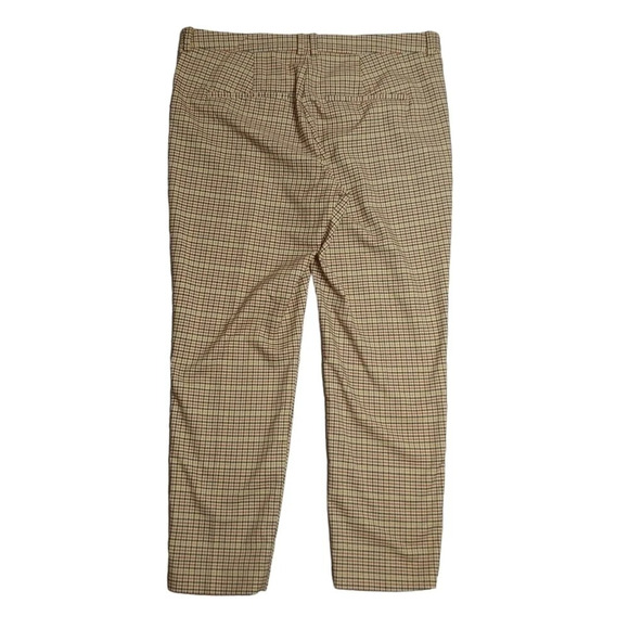 Inwear Copenhagen 1969 Tan Orange Yellow Black Plaid Preppy Academia Ankle Pants - Picture 5 of 9